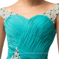 Grace Karin Dark Turquoise Chiffon Evening Gown Luxo Long Sweetheart Vestido formal Evening Sequins Vestido CL007571-1